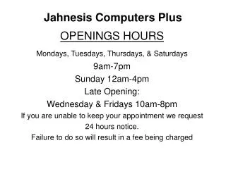 Jahnesis Computers Plus