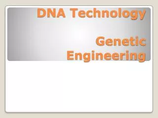 DNA Technology Genetic Engineering