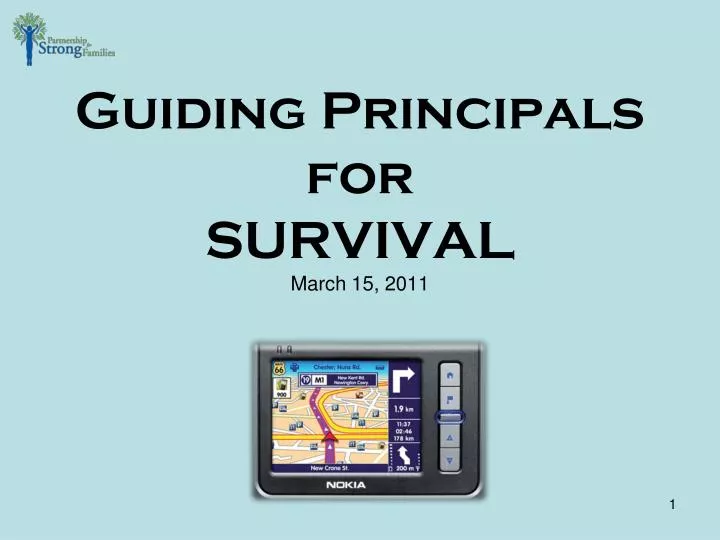 guiding principals for survival march 15 2011