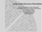 Large-scale Structure Simulations - slide 1