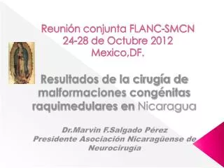 Reunión conjunta FLANC-SMCN 24-28 de Octubre 2012 Mexico,DF.