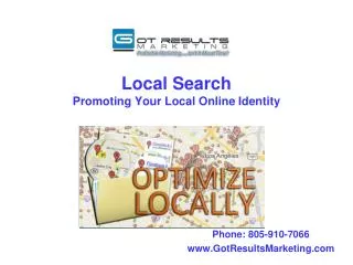 Local Search Promoting Your Local Online Identity