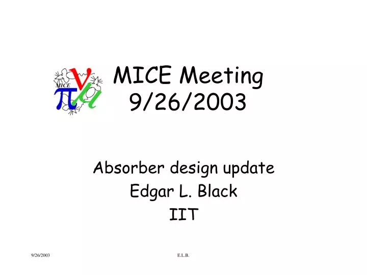 mice meeting 9 26 2003