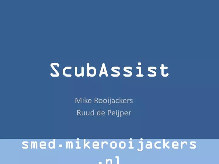 scubassist