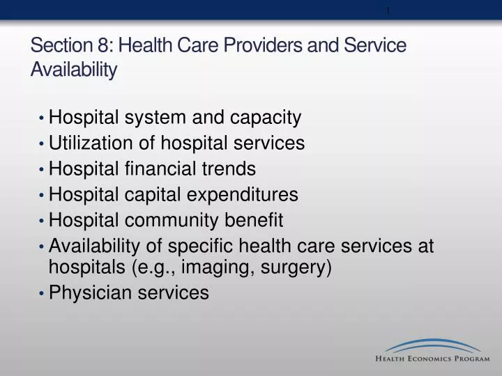 section 8 health care providers and service availability