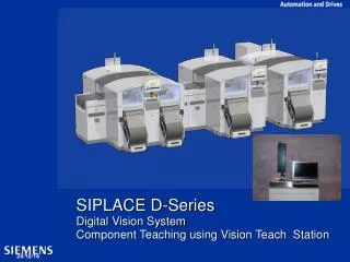 SIPLACE D-Series Digital Vision System Component Teaching using Vision Teach Station