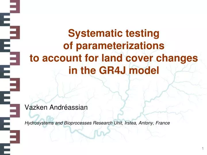 systematic testing of parameterizations to account for land cover changes in the gr4j model
