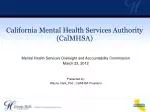 California Mental Health Services Authority (CalMHSA) - slide 1