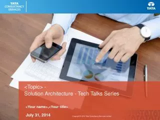 Solution Architecture - Tech Talks Series