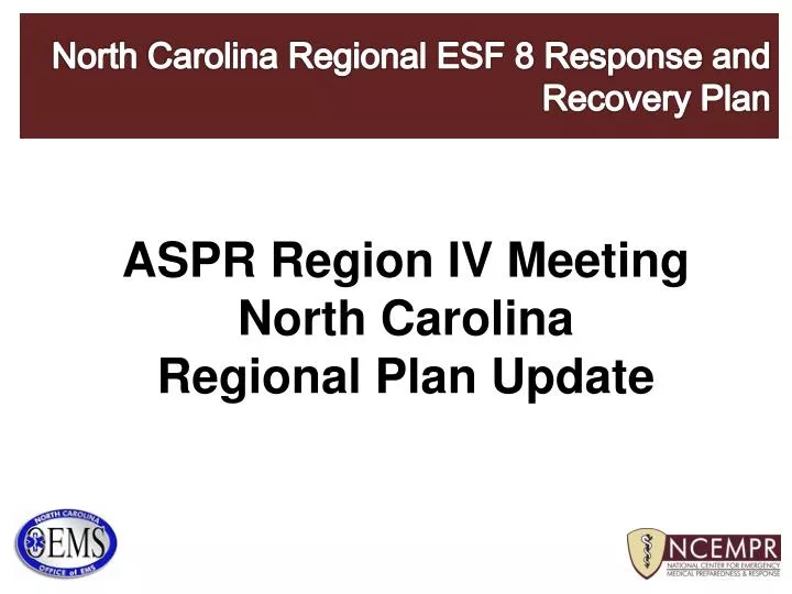 aspr region iv meeting north carolina regional plan update