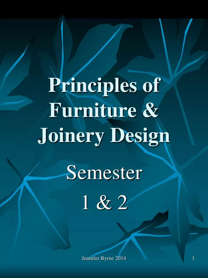principles of furniture joinery design