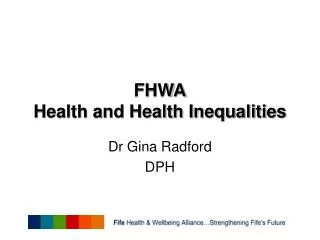 FHWA Health and Health Inequalities