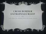 Cross border entrepeneurship - slide 1