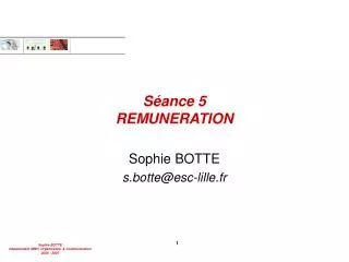 Séance 5 REMUNERATION