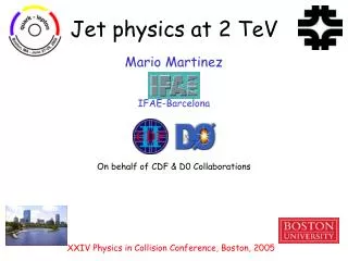 Jet physics at 2 TeV