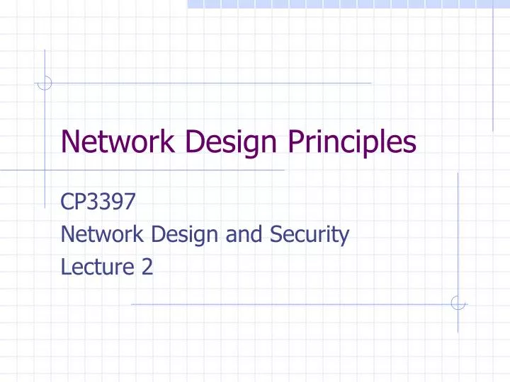 network design principles