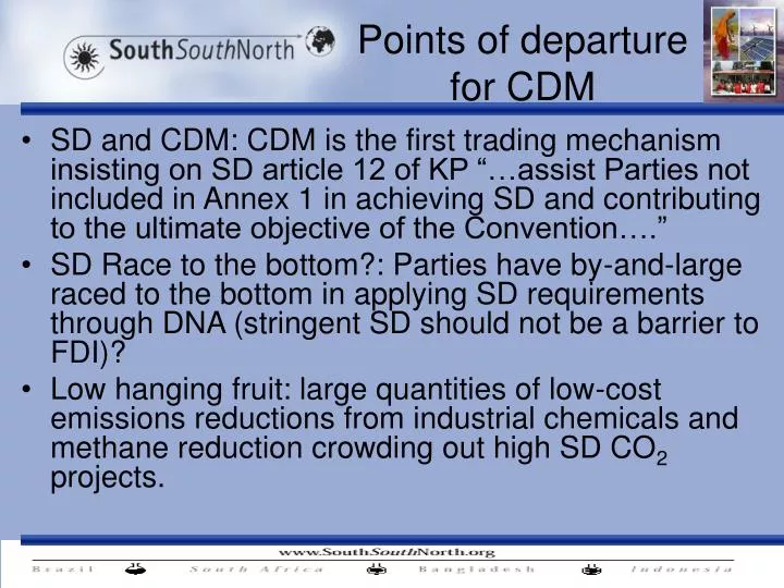 points of departure for cdm