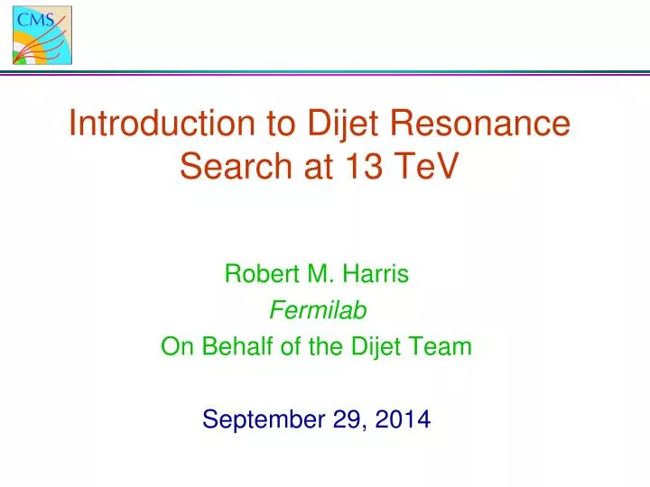 introduction to dijet resonance search at 13 tev