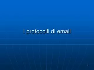 I protocolli di email