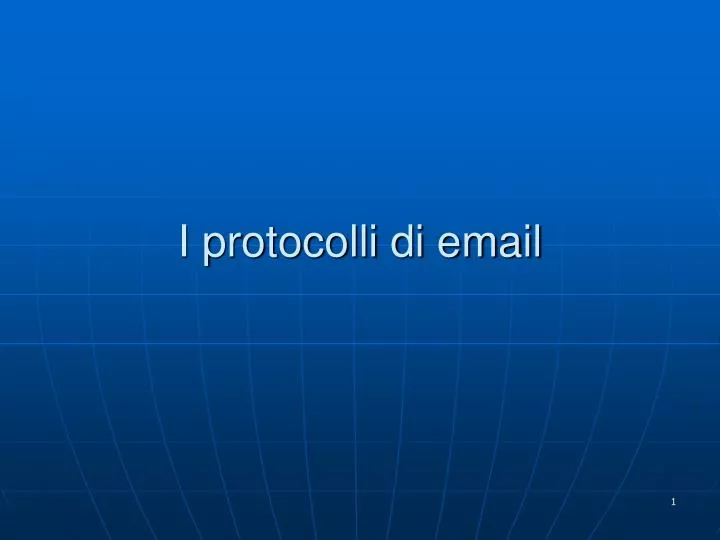 i protocolli di email