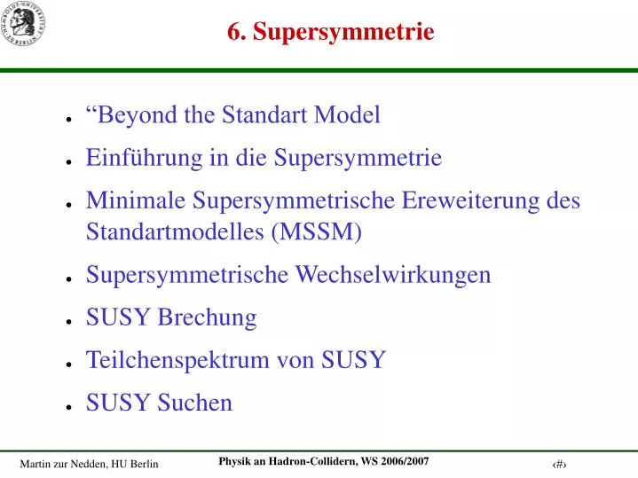 6 supersymmetrie