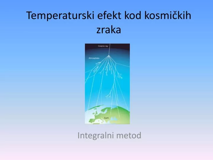 temperaturski efekt kod kosmi kih zraka