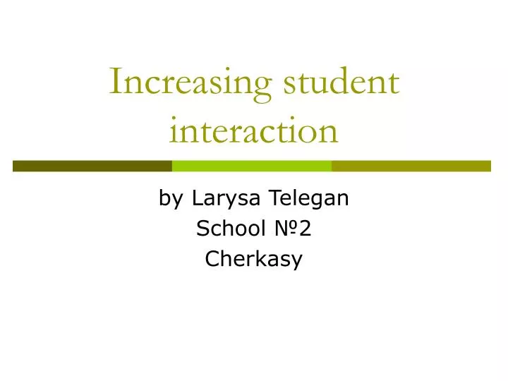 increasing student interaction
