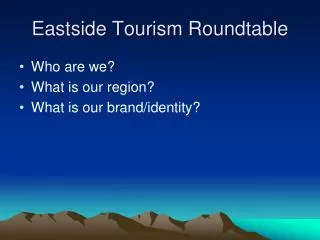 Eastside Tourism Roundtable