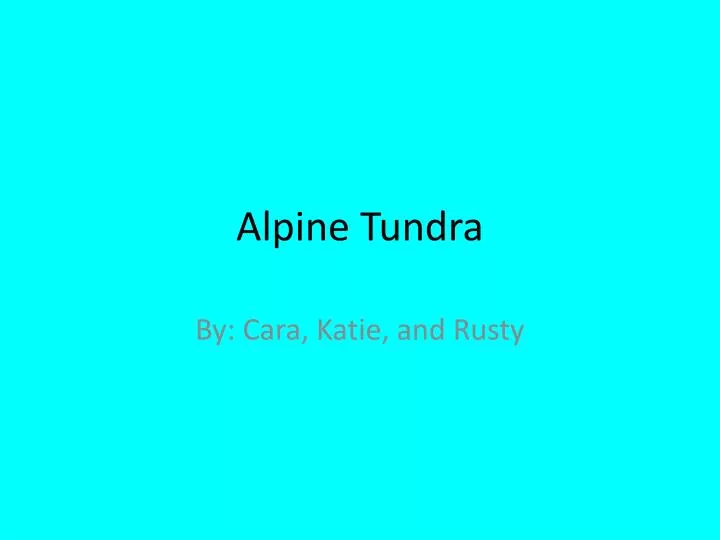 alpine tundra
