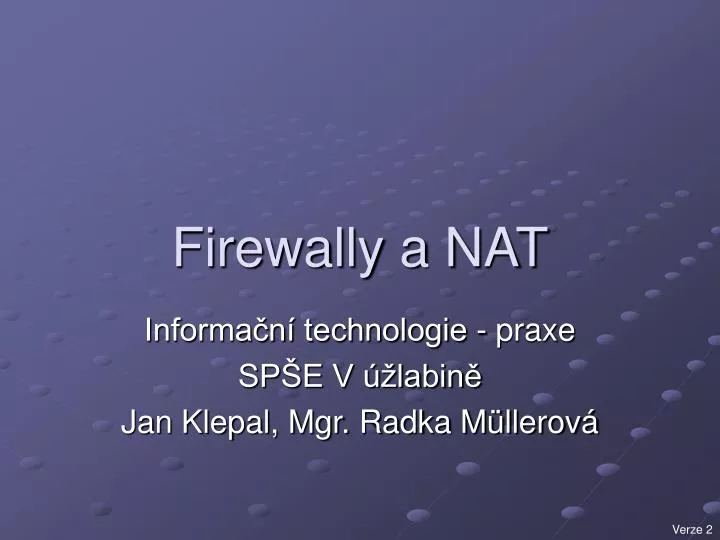 firewally a nat
