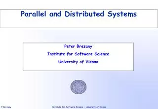 Parallel and Distributed Systems
