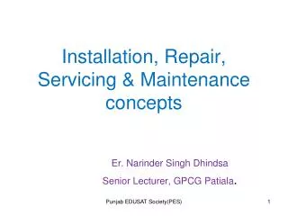 Installation, Repair, Servicing &amp; Maintenance concepts