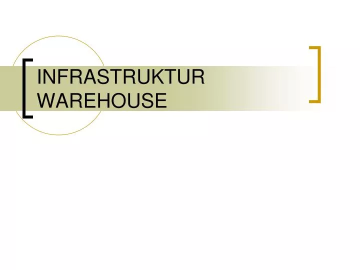 infrastruktur warehouse