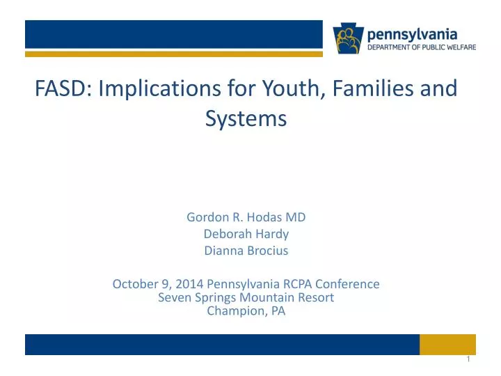 fasd implications for youth families and systems