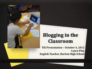 Blogging in the Classroom