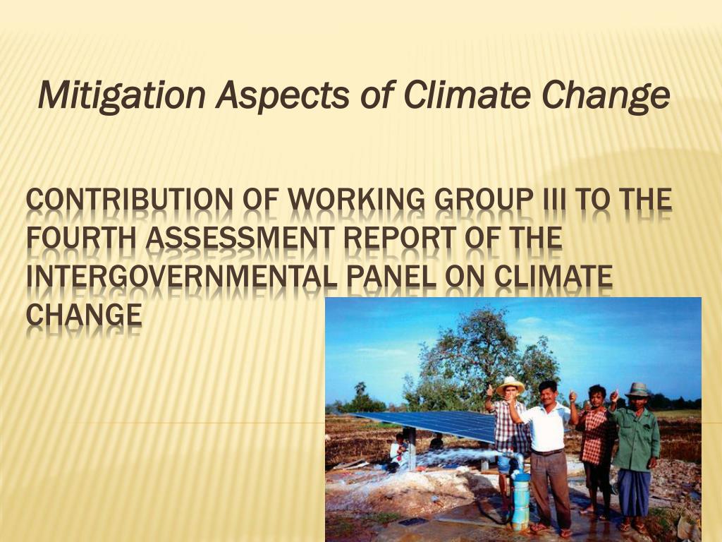 PPT - Mitigation Aspects of Climate Change PowerPoint Presentation ...