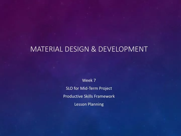 material design development