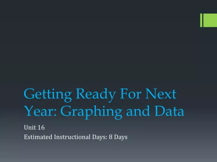 getting ready for next year graphing and data