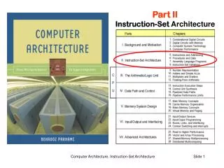 Part II Instruction-Set Architecture