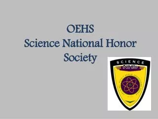 OEHS Science National Honor Society