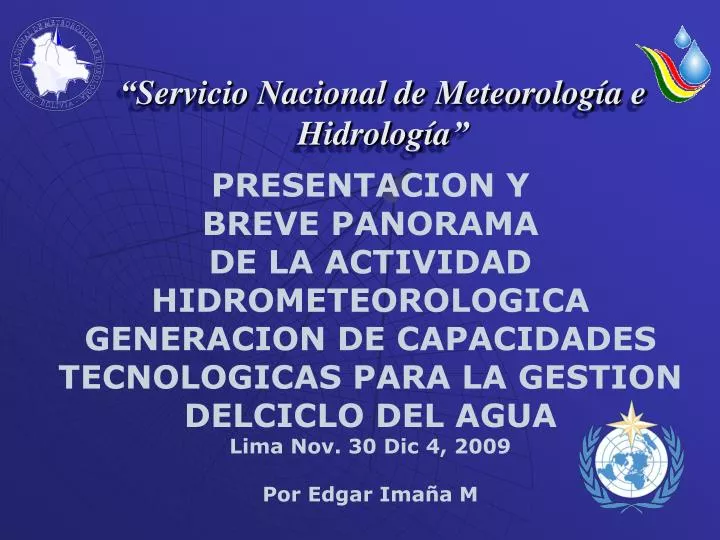 servicio nacional de meteorolog a e hidrolog a
