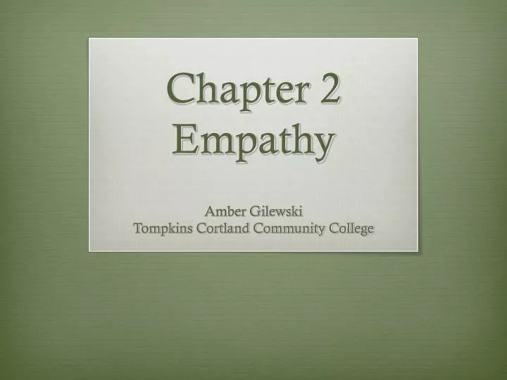 chapter 2 empathy