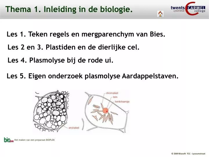 thema 1 inleiding in de biologie