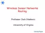 Wireless Sensor Networks Routing - slide 1