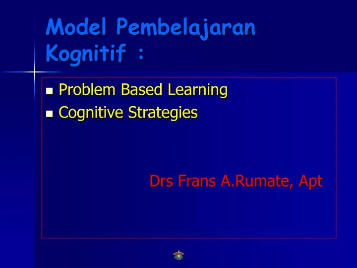 model pembelajaran kognitif