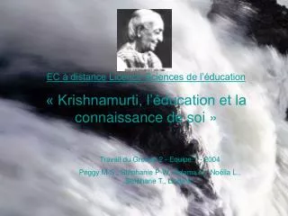 EC à distance Licence Sciences de l’éducation