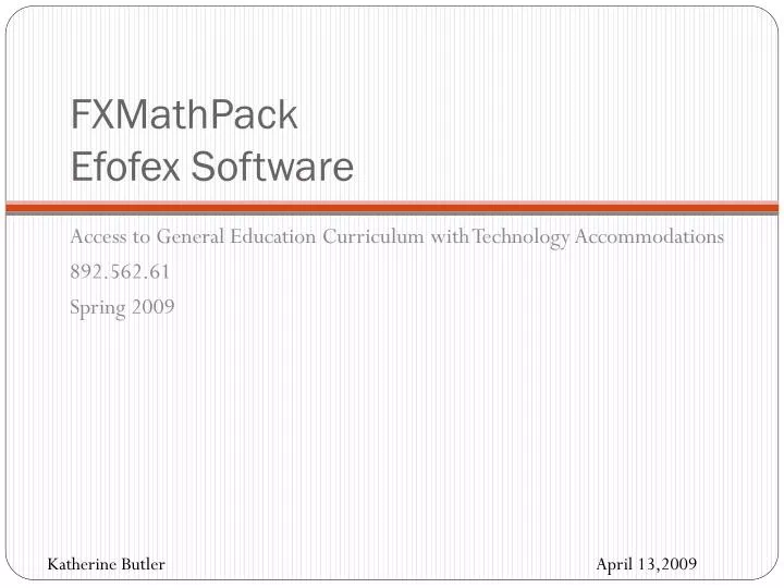 fxmathpack efofex software