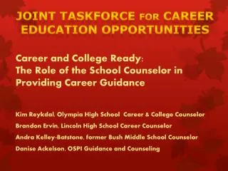 Joint Taskforce for Career Education Opportunities