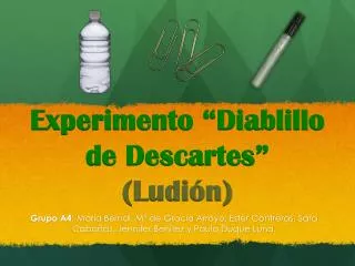 Experimento “Diablillo de Descartes ” (Ludión )