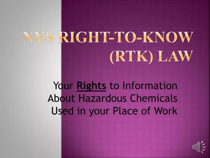 nys right to know rtk law